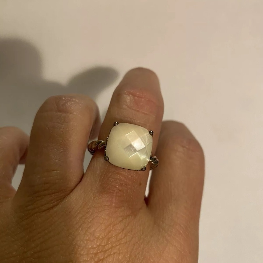 Lab created Mother of Pearl ring size 7.5
